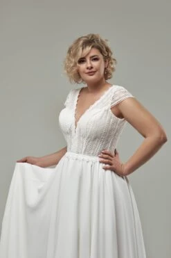 Tenue Mariage Civil Femme Ronde -Soiree Blanche Boutique Simona1