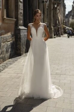 Sirène Robe De Mariée 4 Sirène Robe De Mariée -Soiree Blanche Boutique Sirene Robe De Mariee devant avec tulle