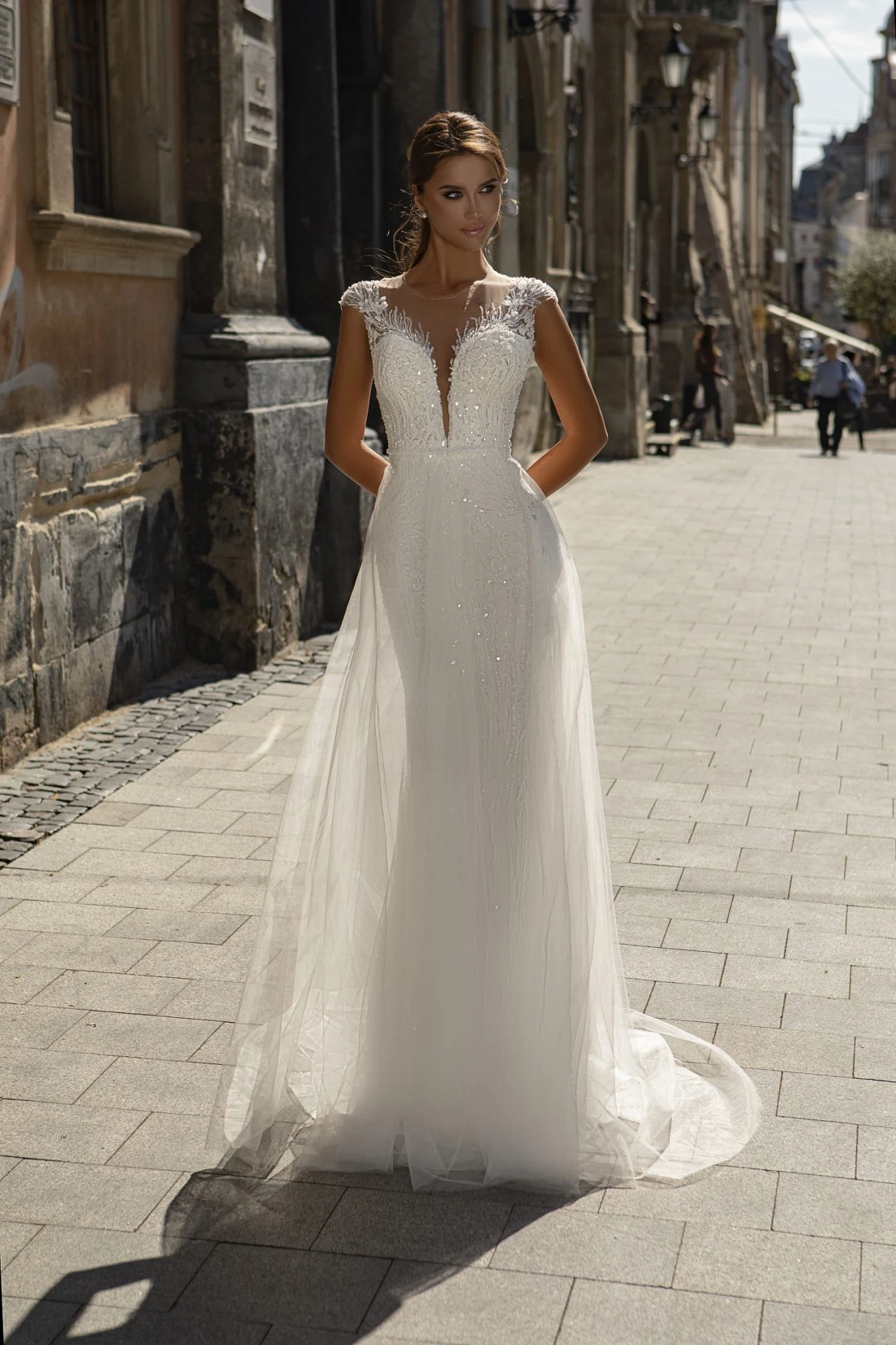 Sirène Robe De Mariée Sirène Robe De Mariée -Soiree Blanche Boutique Sirene Robe De Mariee devant avec tulle