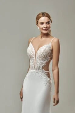 Robe De Mariée Sirène Fluide Blanche -Soiree Blanche Boutique Timotea2