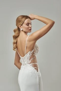 Robe De Mariée Sirène Fluide Blanche -Soiree Blanche Boutique Timotea4
