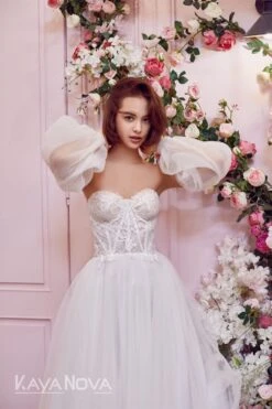 Robe De Mariée Bustier -Soiree Blanche Boutique Zafiro4