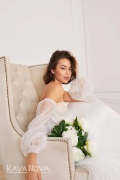 Robe De Mariée Bustier -Soiree Blanche Boutique Zafiro8