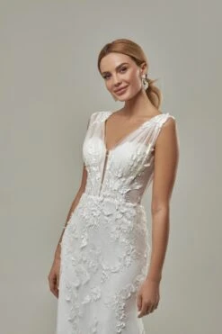 Robe De Mariée Sirène Champêtre Blanche -Soiree Blanche Boutique Zenona2