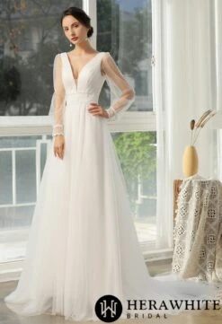 Robe De Mariée Manche Longue Blanche 9 Robe De Mariée Manche Longue Blanche -Soiree Blanche Boutique b5e1c26e19