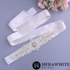 Ceinture De Mariage Perlée 7 Ceinture De Mariage Perlée -Soiree Blanche Boutique bff727727b