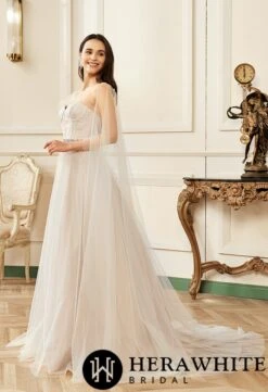 Robe De Mariée En Tulle Avec Corset Rose Nude -Soiree Blanche Boutique c1e3c73f65