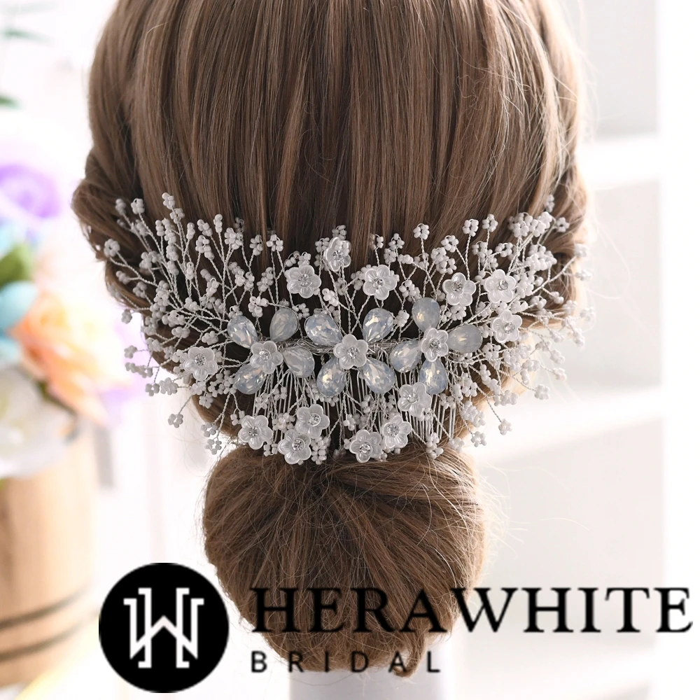 Peigne Mariage A Fleurs Peigne Mariage A Fleurs -Soiree Blanche Boutique c6ea19cf39
