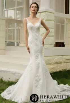 Robe De Mariée Fourreau Ajustée à Double Traîne -Soiree Blanche Boutique c821cc1e60