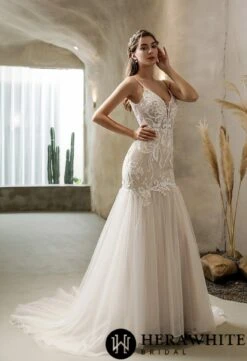 Robe Sirène A Manches Cloche Détachables -Soiree Blanche Boutique d0a473ac5b