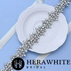 Ceinture De Mariée Fleurs En Cristal 4 Ceinture De Mariée Fleurs En Cristal -Soiree Blanche Boutique d60b60ec3a