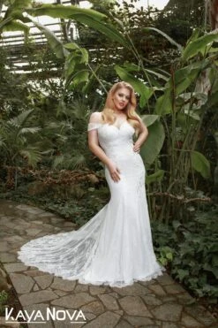Robe De Mariée Grande Taille Sirène Dentelle 4 Robe De Mariée Grande Taille Sirène Dentelle -Soiree Blanche Boutique kris1