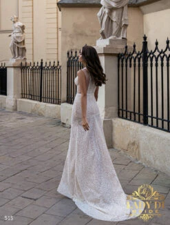 Robe De Mariée Sexy A Fente Et Tissu Illusion 4 Robe De Mariée Sexy A Fente Et Tissu Illusion -Soiree Blanche Boutique wholesale Wedding dress Lady Di Bride 515 3 scaled 1